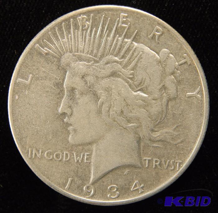 1934 S PEACE DOLLAR XF