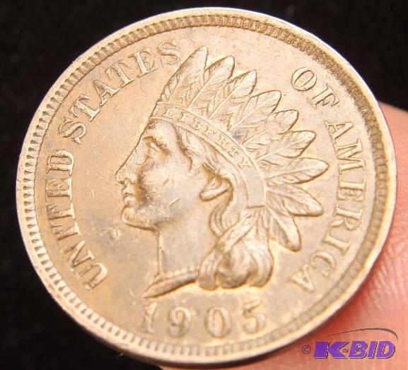 1905 INDIAN HEAD CENT AU