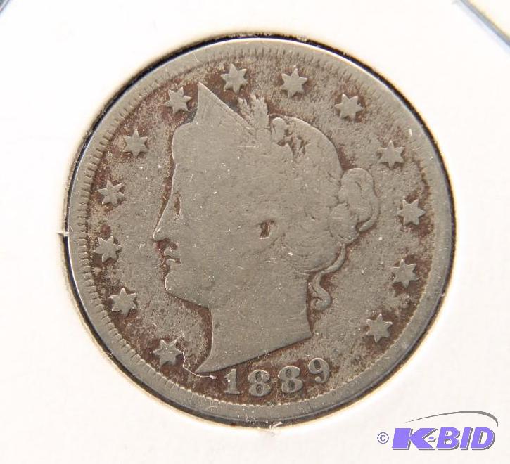 1889 LIBERTY V NICKEL VG