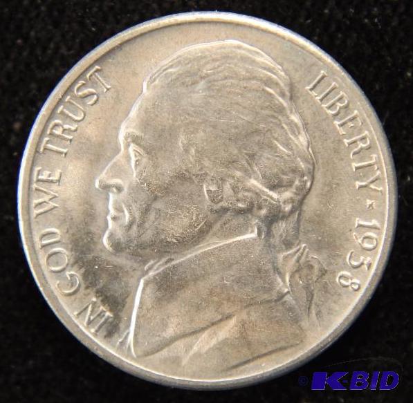 1938 S JEFFERSON NICKEL GEM UNCIRCULATED