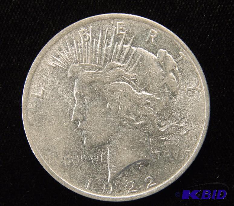 1922 PEACE DOLLAR AU