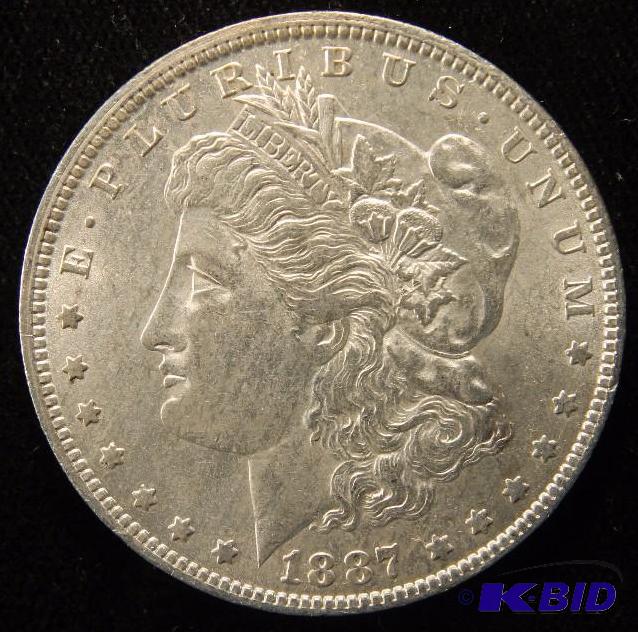 1887-O MORGAN SILVER DOLLAR UNC.