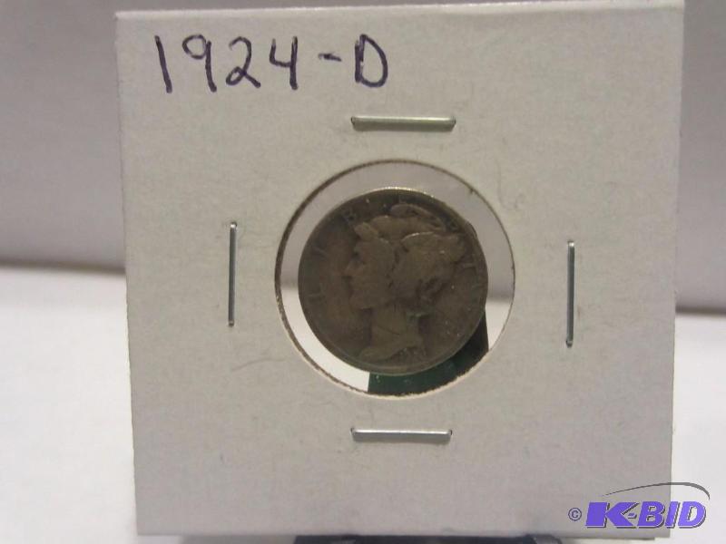 1924 D MERCURY DIME 90% SILVER
