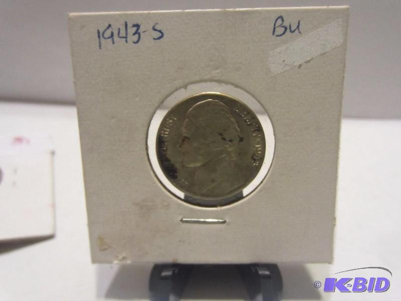 1943 S JEFFERSON WAR NICKEL BRILLIANT UNCIRCULATED