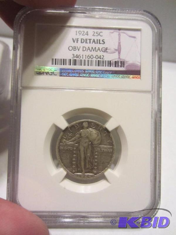 1924 STANDING LIBERTY QUARTER, VF NGC