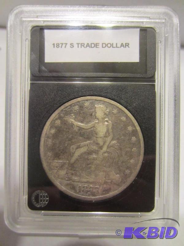 1877 S USA TRADE DOLLAR, VERY NICE EXAMPLE, 90% SILVER