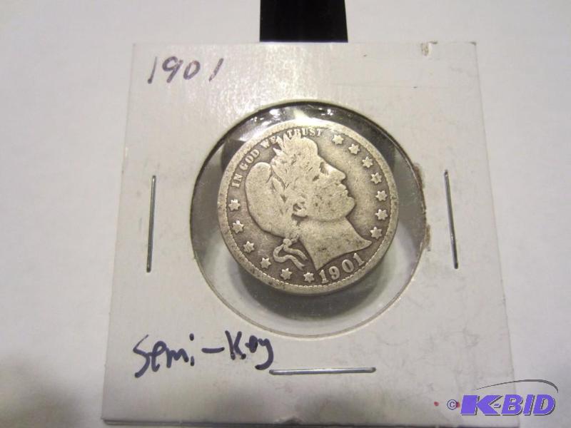 1901 BARBER QUARTER KEY DATE