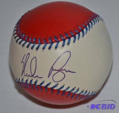 lot 105 image: Noland Ryan signed baseball...