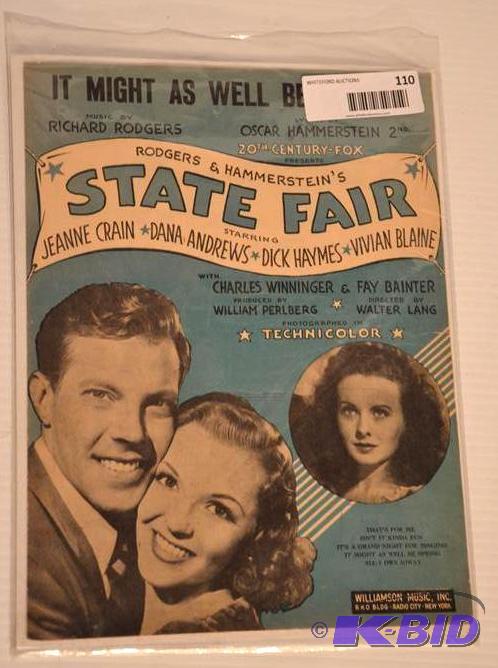 lot 110 image: Vintage sheet music - It Might As Well Be Spr...