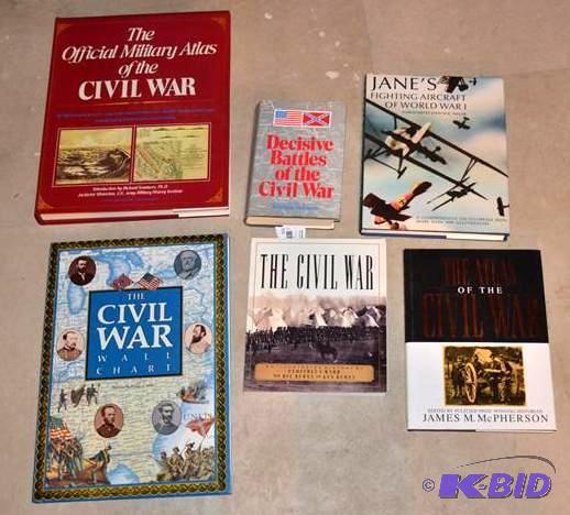 lot 111 image: War books - Civil war , Janes fighting aircr...