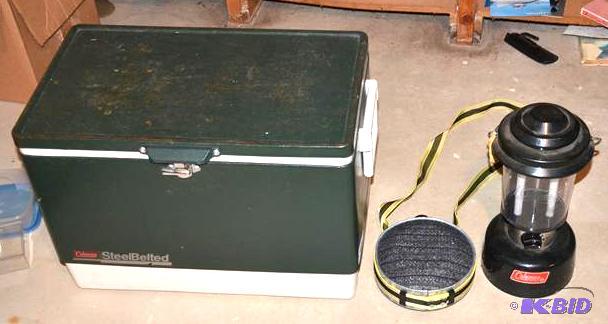 lot 112 image: Camping gear - Coleman ice chest, Coleman cam...