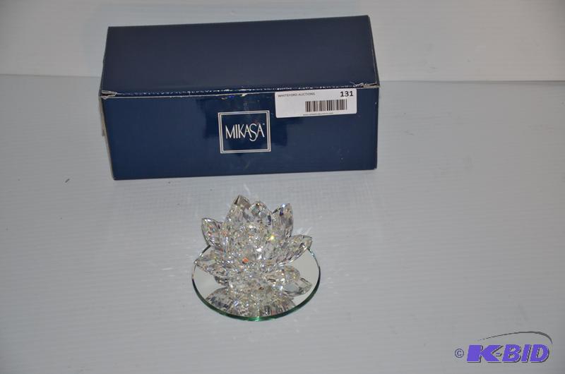 lot 131 image: Mikasa crystal candle holder...