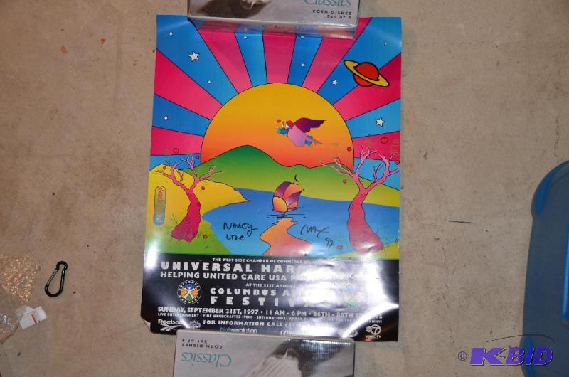lot 134 image: Peter Max signed autographed poster...