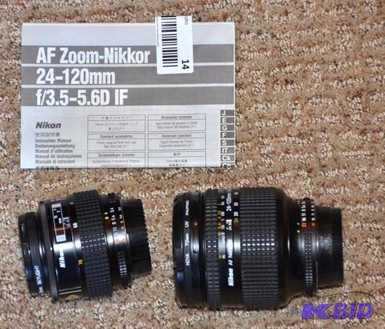 lot 14 image: Nikon lenses - AF Nikkor 35-70mm, Nikon AF Ni...