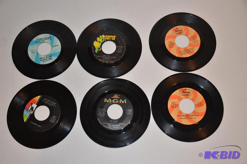 lot 144 image: Vintage 45 records six records - Rolling Ston...