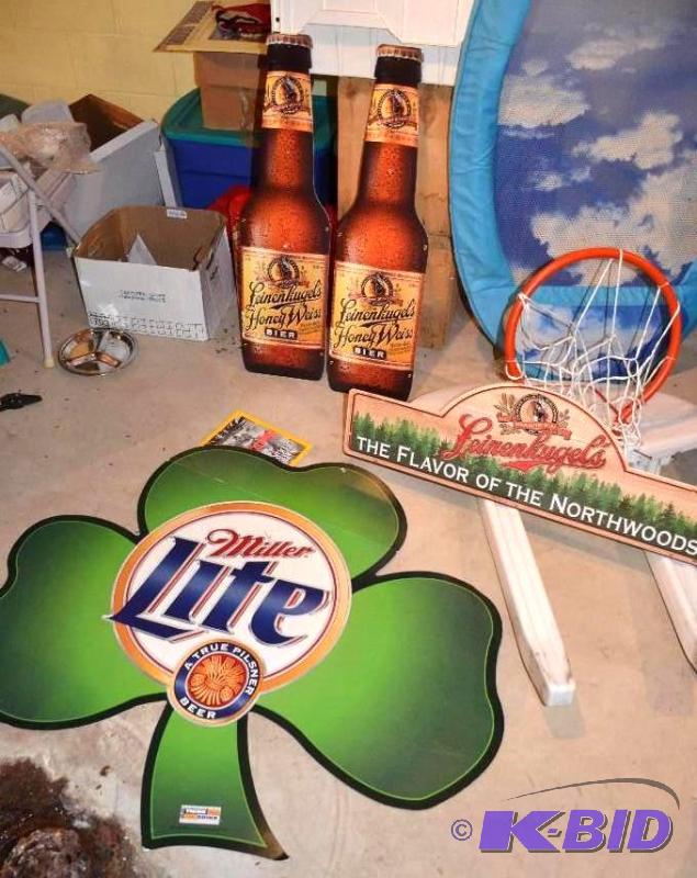lot 152 image: Beer signs 42x42", 36x12", 36x12&qu...