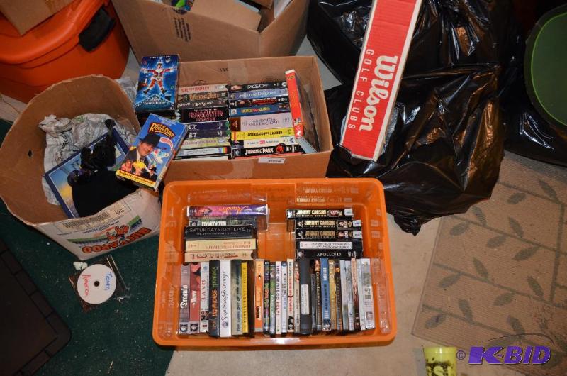 lot 178 image: Box of DVD & VHS movies...