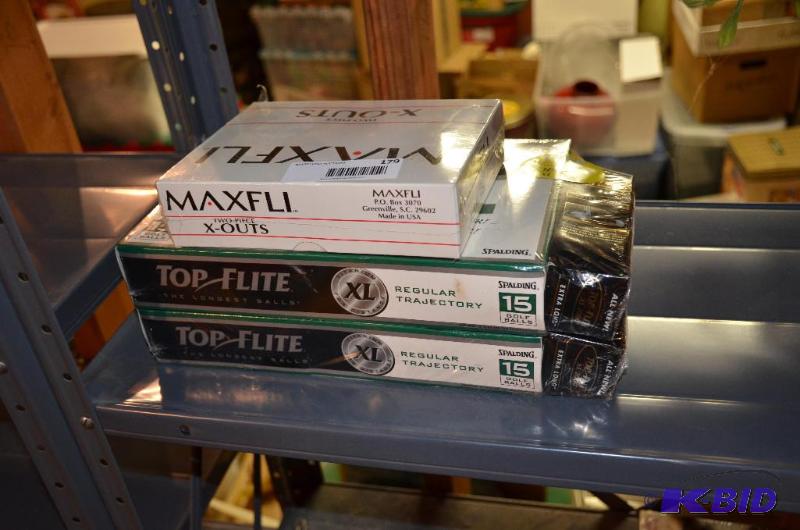 lot 179 image: new golf balls in un-opened boxes - Top Fligh...