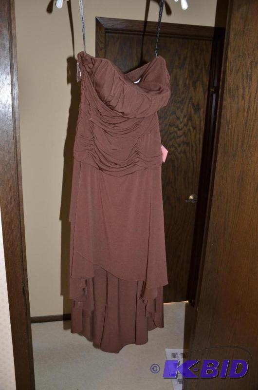 lot 191 image: Prom dress Alfred Angelo size 12 chocolate...