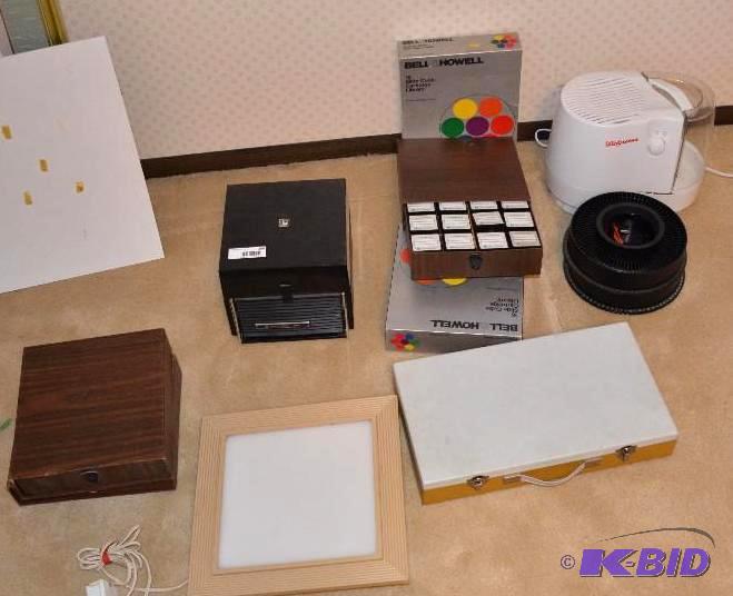 lot 204 image: Bell & Howell 991 projector, slide viewer...