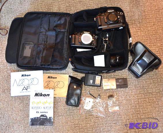 lot 21 image: two Nikon N2020 cameras with 50mm lens Nikon ...