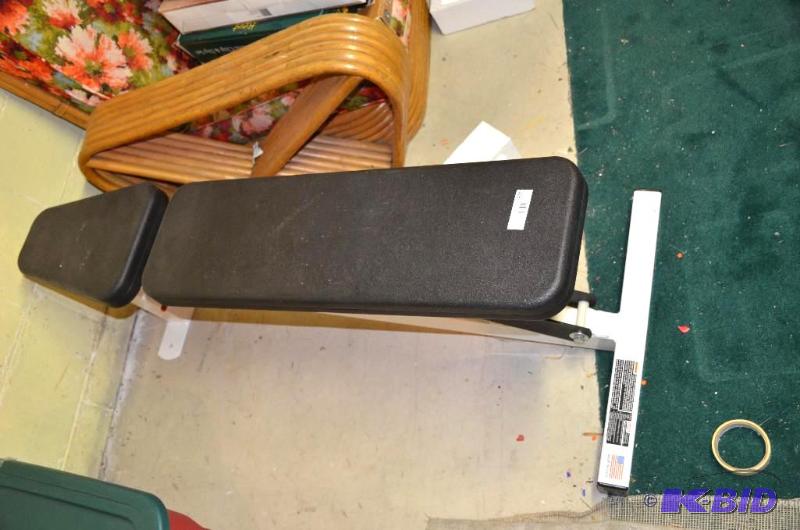 lot 244 image: Powerblock adjustable weight bench...