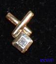 lot 32 image: 14K gold pendent with diamond. The diamond wa...