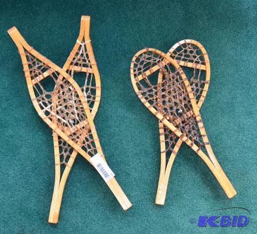 lot 55 image: Two sets of small snow shoes - 14" &...