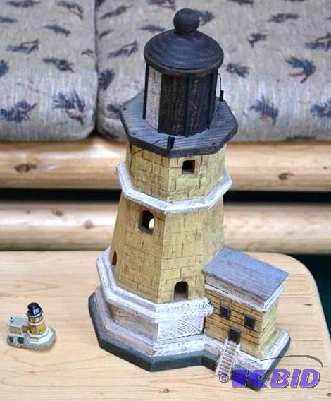lot 60 image: Rare Lefton Split Rock screws on top of a lam...