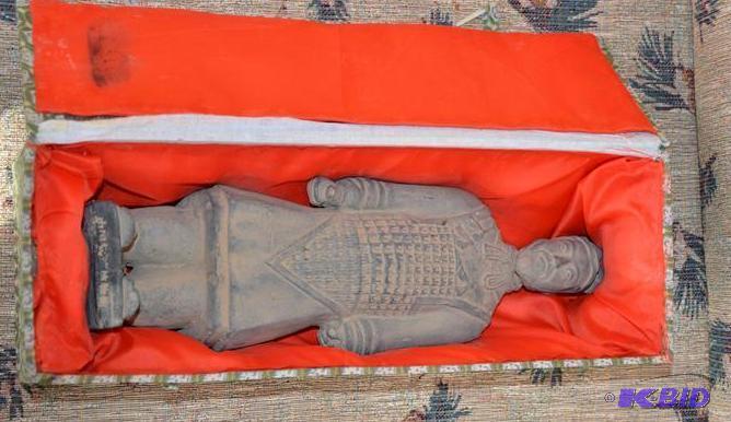 lot 65 image: Terra Cotta Warrior Figurine statue 14" ...
