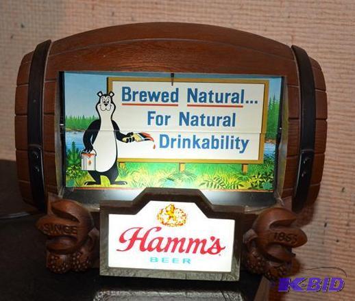 lot 7 image: Vintage Hamms Bear Sign Lighted Motion Sign ...