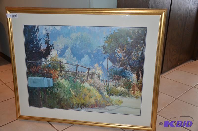 lot 91 image: Framed print by Kent Wallis30x38"...
