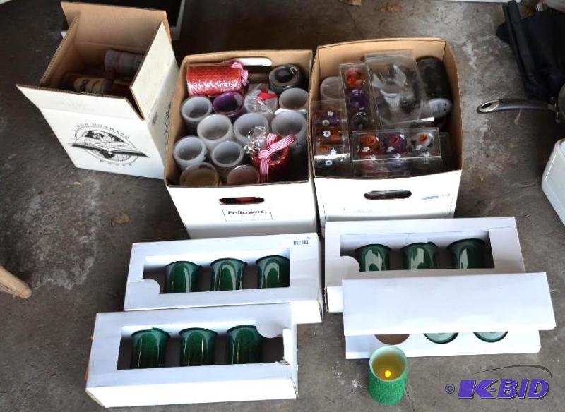 lot 95 image: Electric LED candles, 12 green, box of 30, bo...