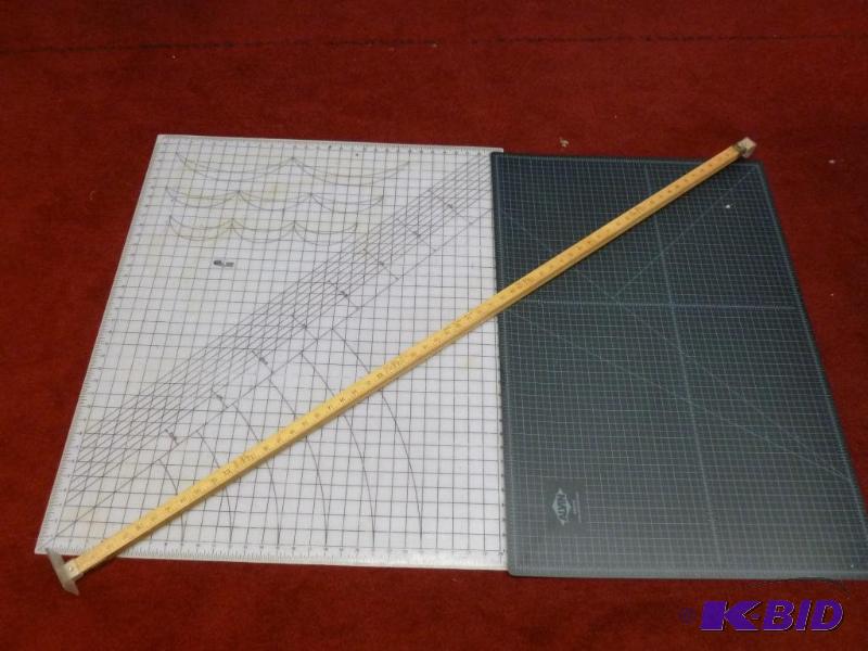 lot 42 image: Lot of two fabric measurement cutting boards ...