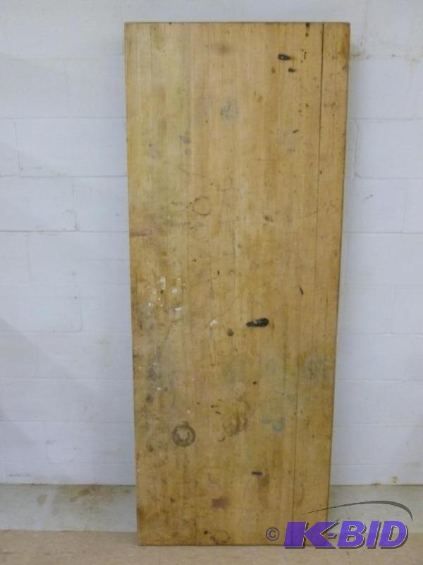 lot 52 image: Large vintage maple bowling alley section tha...
