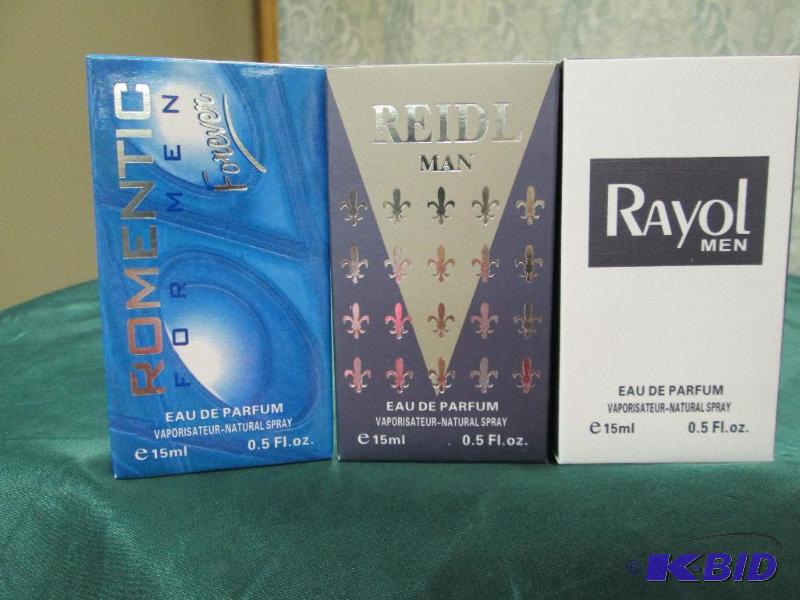 lot 161 image: Qty 3 For men Rayol, Reidl, and Romantic fore...