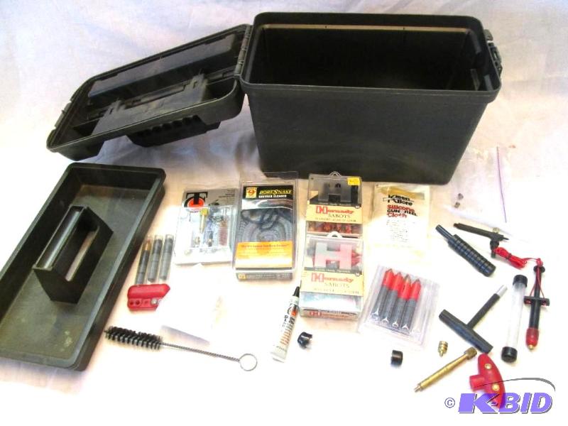 lot 5 image: Small sealing box by Plano containing muzzlel...