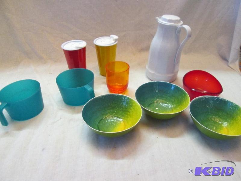 lot 63 image: lot of bowls, cups, hot drink holdeders, and ...