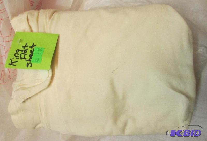 lot 71 image: king flat sheet...