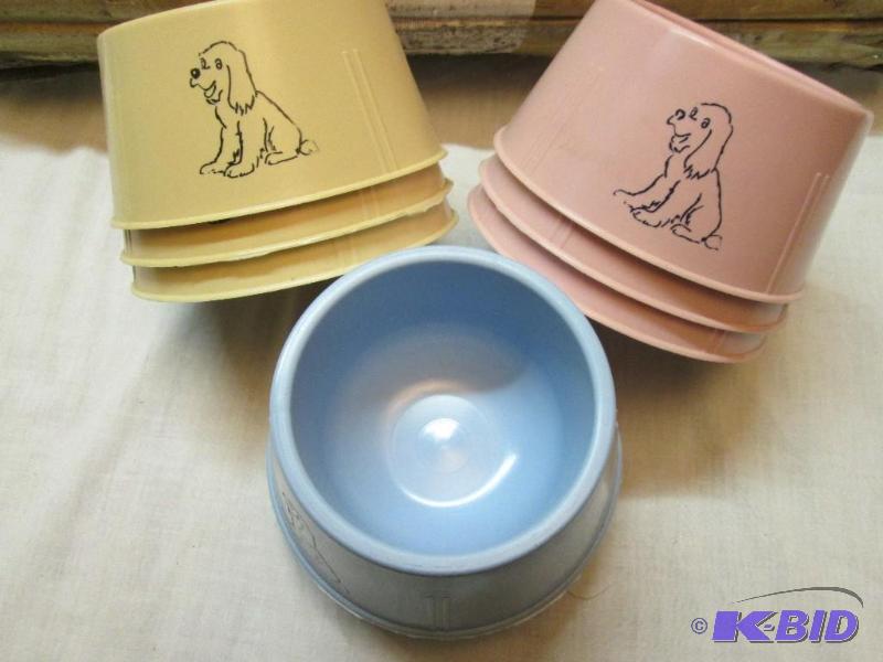 lot 72 image: lot of dog food and water dishes...