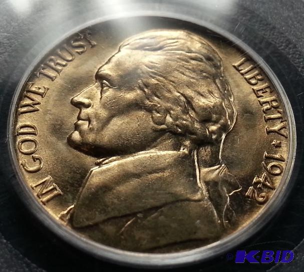 lot 11 image: 1942-D Jefferson Nickel MS65