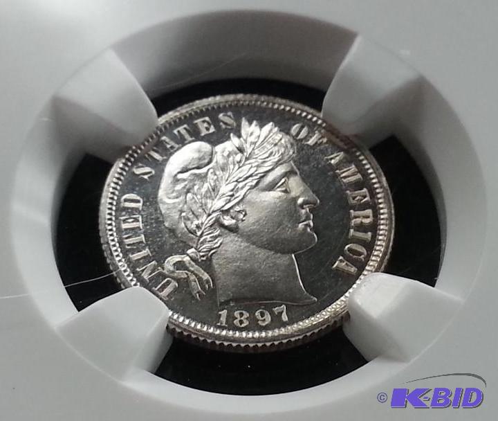 lot 2 image: Sharp 1897 Liberty Head (Barber) Dime