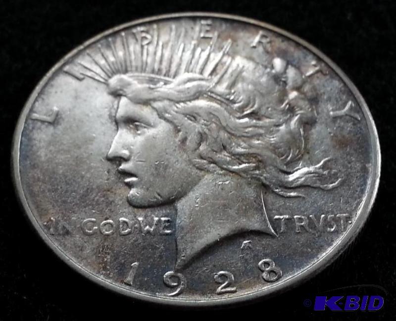 lot 21 image: 1928-S Peace SIlver Dollar Better Date