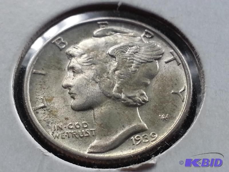 lot 31 image: 1939 Mercury Dime Higher Grade