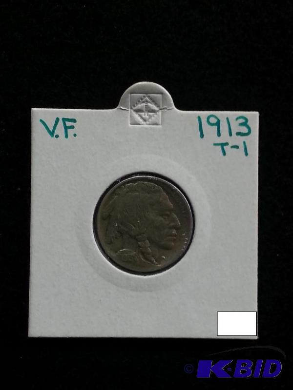 lot 38 image: 1913 Buffalo Nickel Type 1