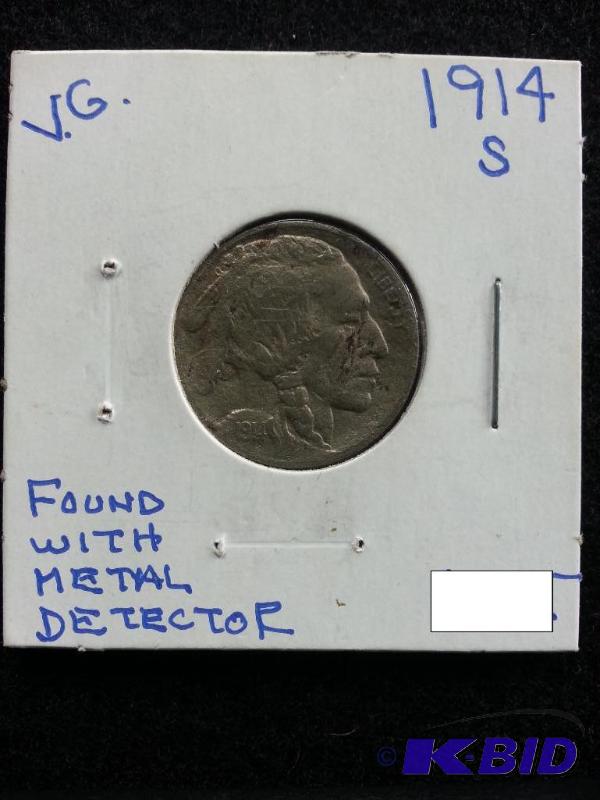 lot 43 image: 1914-S Buffalo Nickel Better Date