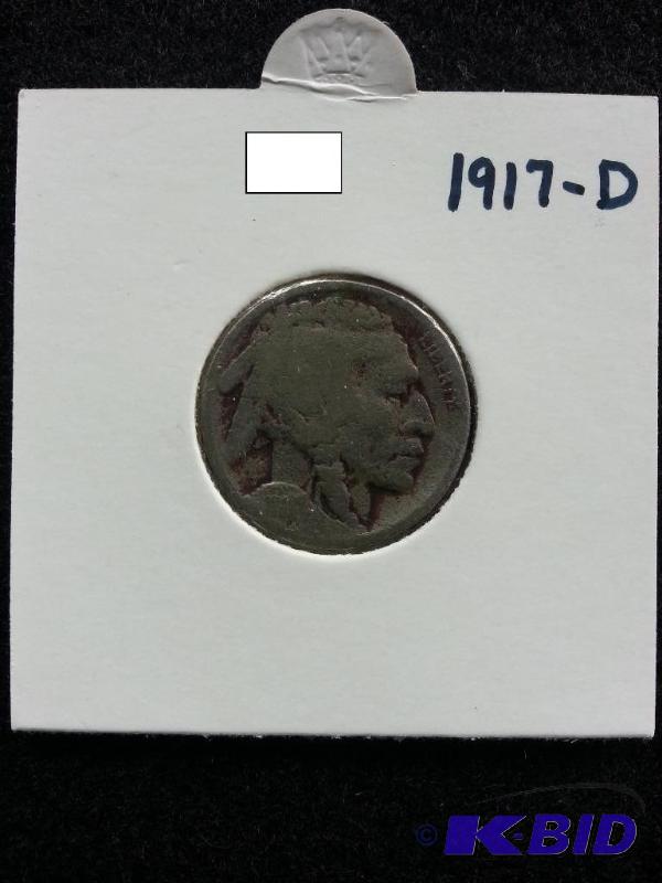 lot 50 image: 1917-D Buffalo Nickel Better Date