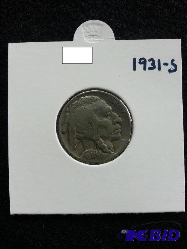 lot 52 image: 1931-S Buffalo Nickel Better Date