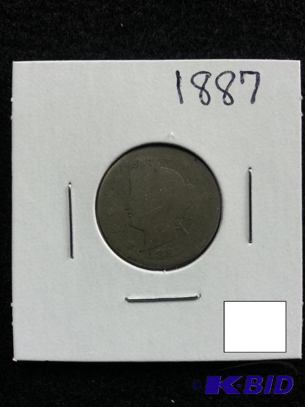 lot 53 image: 1887 V Liberty Head Nickel