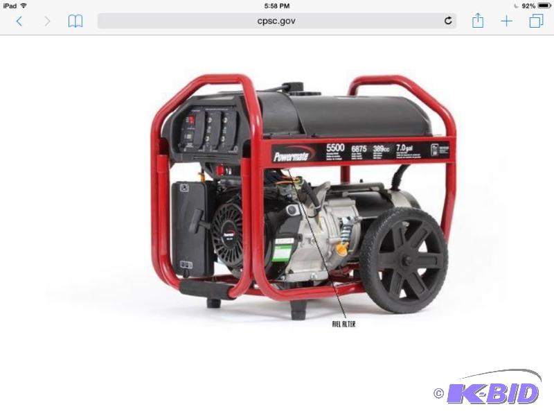 lot 14 image: Powermate Generator 50006250 Watts